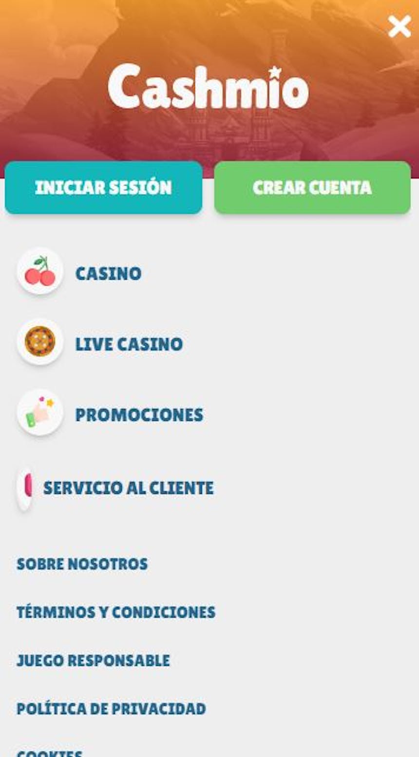 Aplicacion movil de Cashmio
