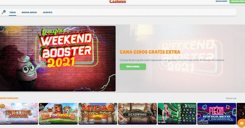 Juegos de casino de Cashmio