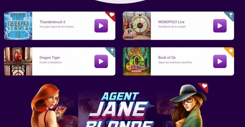 Juegos de casino de JackpotCity
