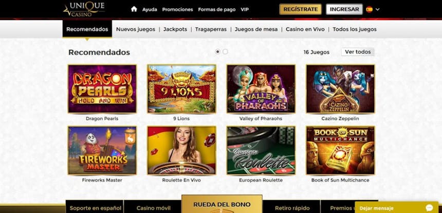 Juegos de casino de UniqueCasino