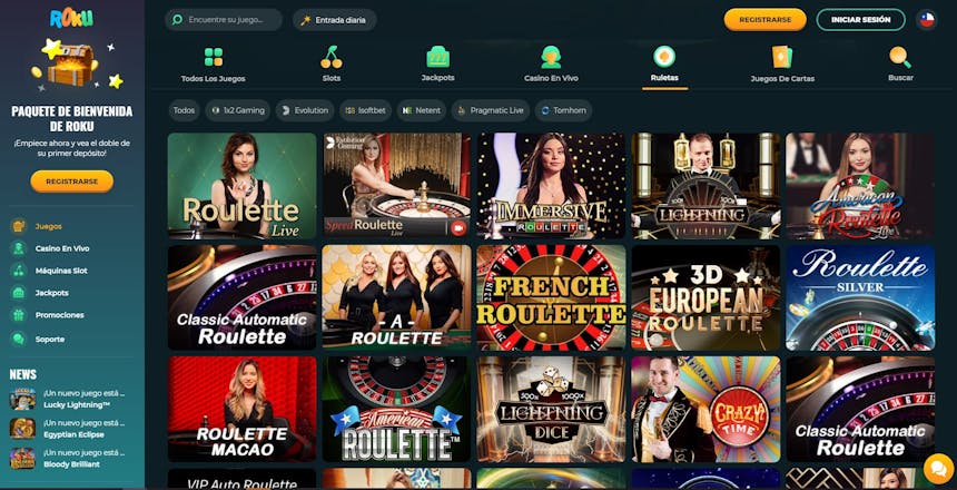Ruleta en Roku Casino