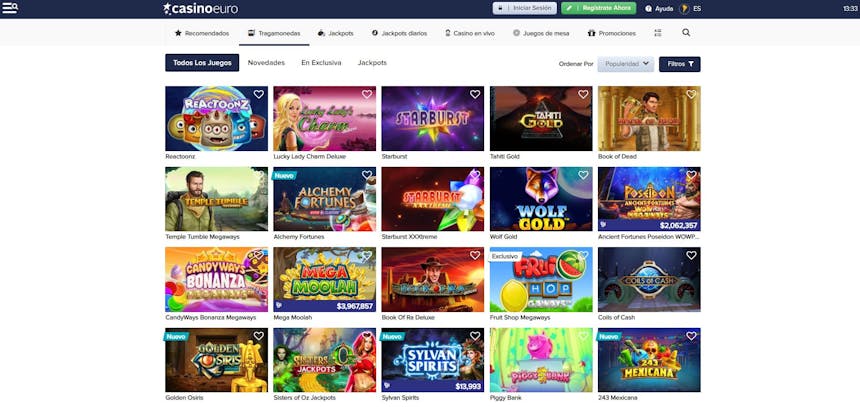 Juegos de casino de CasinoEuro