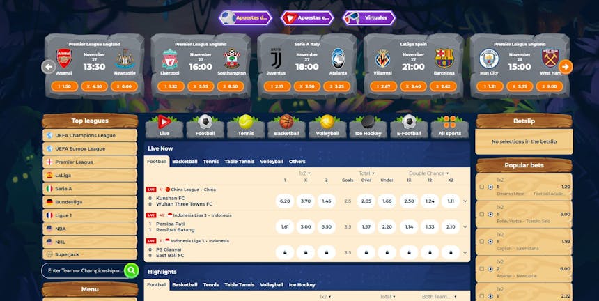 Apuestas deportivas Wazamba